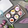 24 Pink Edible Flower Mothers Day Cupcake Toppers, Elegant Wafer Card Cake Decor for Women, Happy Mothers Day Decorations, Flower Cookie Decorations For Women, 4cm / 1.5 inch view 3
