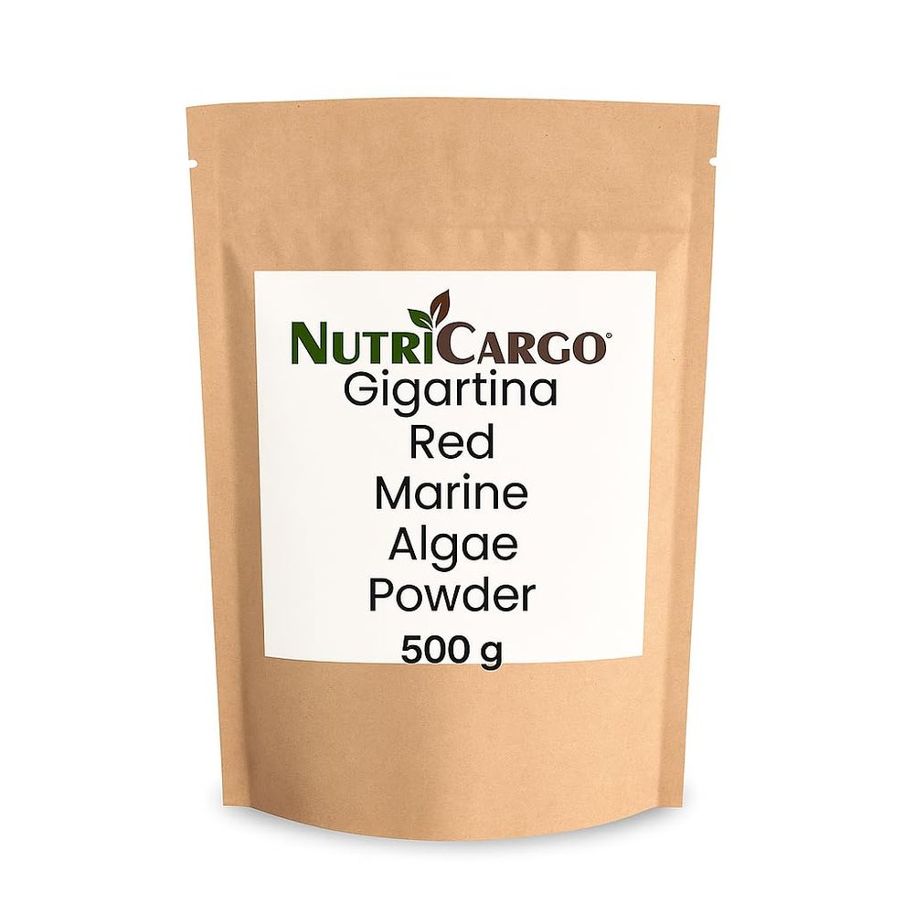 NutriCargo Gigartina Red Marine Algae Powder 500g  Seaweed Powder Bulk, Superfood for Smoothies  Dried Seaweed Organic Algae Powdered