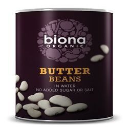 Organic Butter Beans by Biona: 400g x 3 Pack