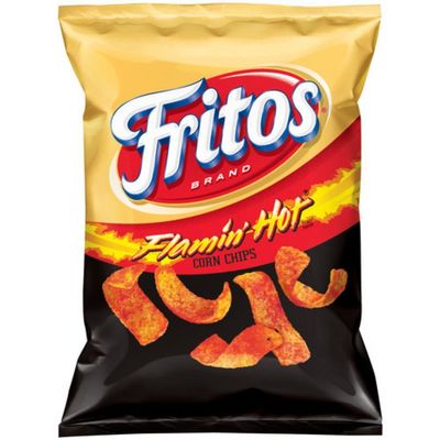 Frito Lay, Fritos, Flamin' Hot, Corn Chips, 9.25oz Bag (Pack of 4)