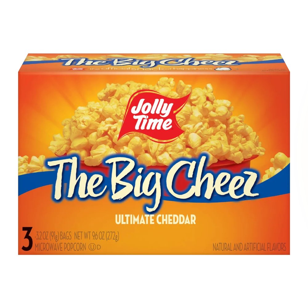 Jolly Time T Big Cheez Cheddar Cheese Microwave Popcorn, 3.2 Ounce (Pack of 3)