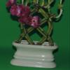 Lucky Bamboo 8 STALKS of 10-11 in Fence W/ 4 in VASE (Palm OR Trellis) view 2