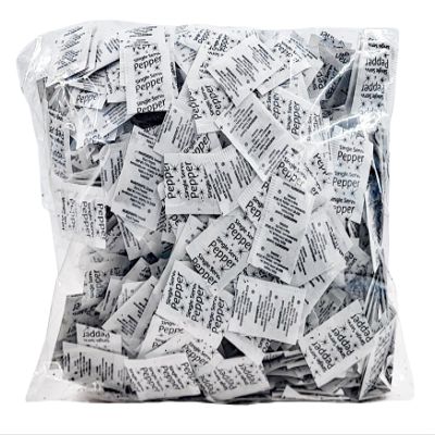 1,000 packets of gourmet ground black pepper 0.1g. each-The brand used by chefs!