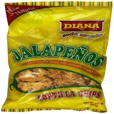Diana Tortilla Chips, Jalapeno, 9.81 Ounce