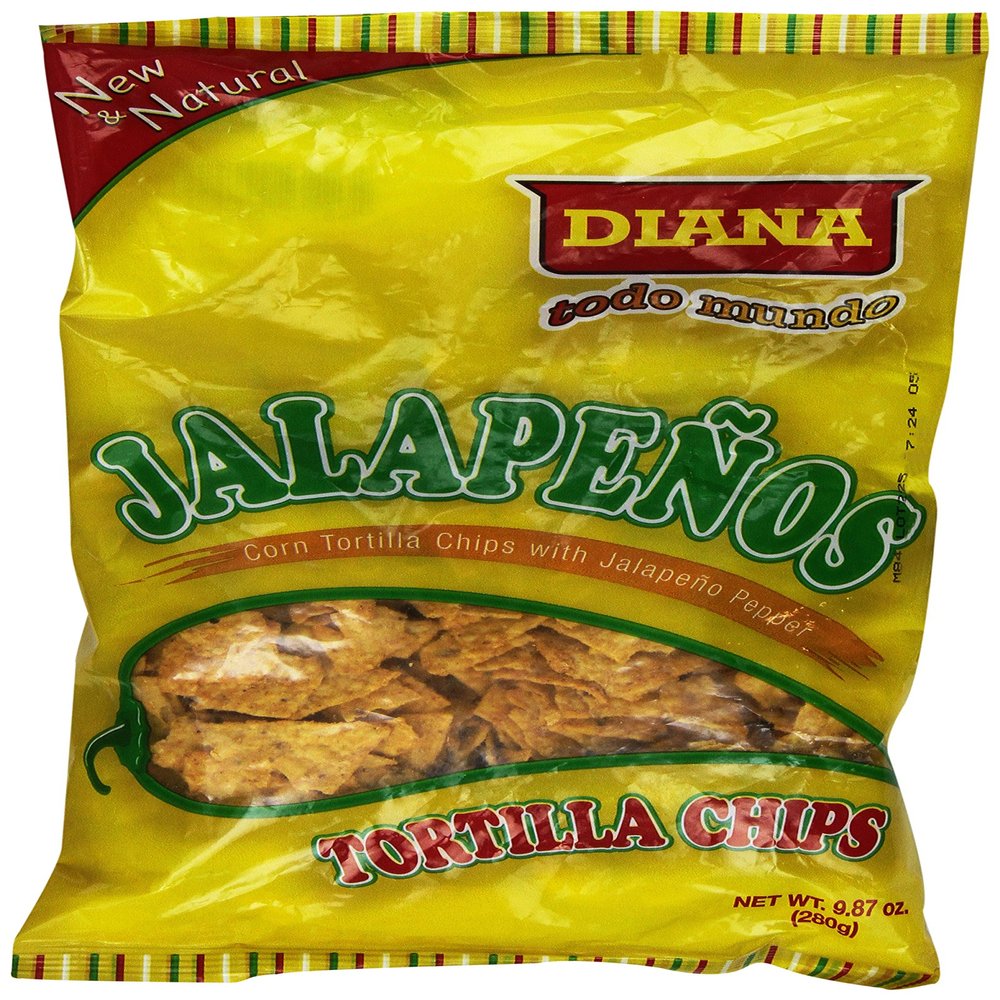 Diana Tortilla Chips, Jalapeno, 9.81 Ounce