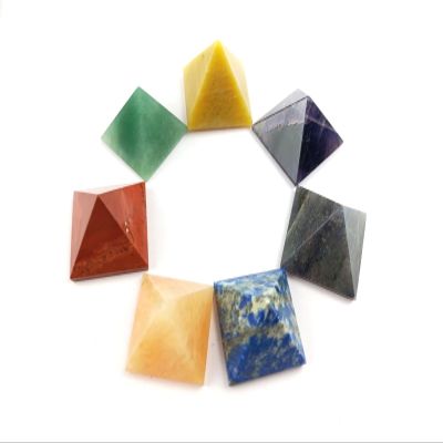 Jet Mini Pyramid Gemstone Healing Set Vastu Reiki Chakra Balancing Good Luck Massage Pouch Prosperity Divine Chakra Balancing