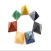 Jet Mini Pyramid Gemstone Healing Set Vastu Reiki Chakra Balancing Good Luck Massage Pouch Prosperity Divine Chakra Balancing view 1