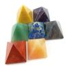 Jet Mini Pyramid Gemstone Healing Set Vastu Reiki Chakra Balancing Good Luck Massage Pouch Prosperity Divine Chakra Balancing view 2