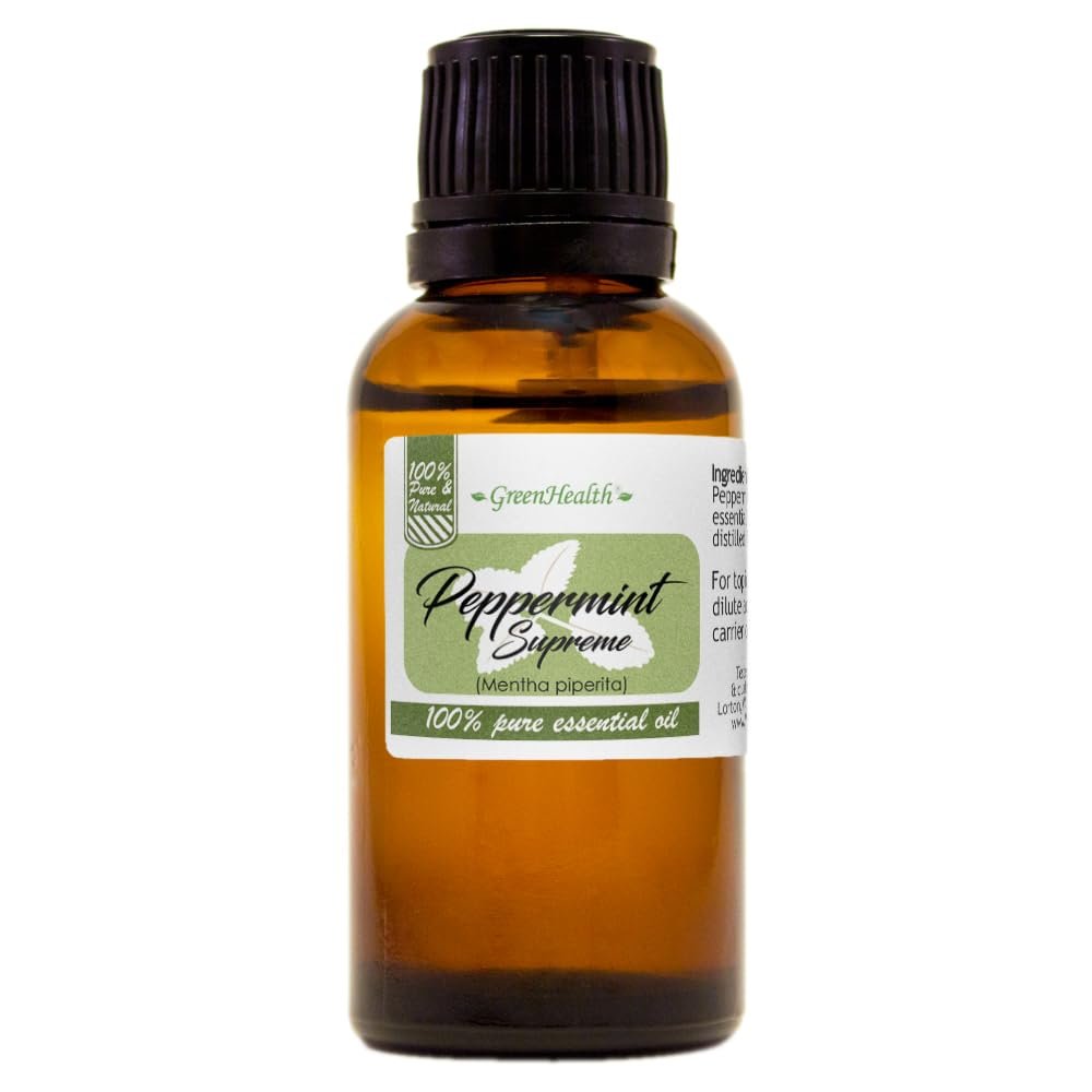 1 fl oz Peppermint Essential Oil (Mentha Piperita) (100% Pure & Uncut) - GreenHealth