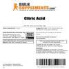 BulkSupplements.com Citric Acid Powder - Citric Acid Food Grade, for Flavor Enhancer, & Cleaning, Citric Acid for Bath Bombs - Anhydrous & Gluten Free, 1kg (2.2 lbs) (Pack of 1) view 2