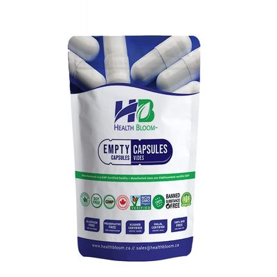 1000 Empty Vegetable Capsules Size 4 Natural. Hypoallergenic. Halal. Kosher. Manufactured in North America.