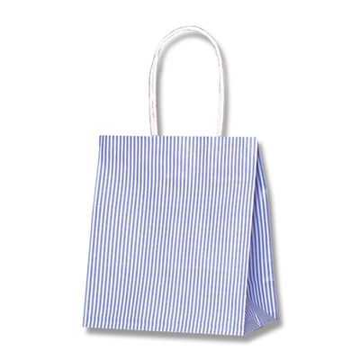 (Shimojima) Heiko 25CB 21-12 Paper Bags, Mono Stripe, Ao, 8.3 x 4.7 x 9.8 inches (21 x 12 x 25 cm), 50 Sheets