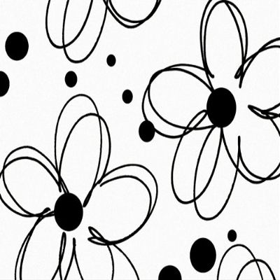 BLACK FUN FLOWERS Tissue Paper120~20"x30" Half Ream Tissue Prints (2 unit, 120 pack per unit.)