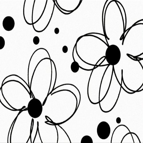 BLACK FUN FLOWERS Tissue Paper120~20"x30" Half Ream Tissue Prints (2 unit, 120 pack per unit.)