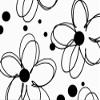 BLACK FUN FLOWERS Tissue Paper120~20"x30" Half Ream Tissue Prints (2 unit, 120 pack per unit.) view 1