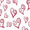 Curly Swirly Hearts Tissue Paper120~20"x30" Half Ream Tissue Prints (2 Unit, 120 Pack per Unit.) view 1