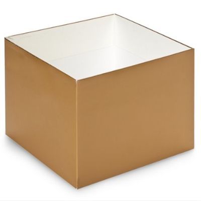 10x10x5-1/2" Solid Matte GOLDGourmet Box Base (1 Unit, 25 Pack per Unit.)