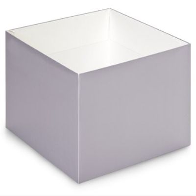 10x10x5-1/2" Solid Matte SILVERGourmet Box Base (1 Unit, 25 Pack per Unit.)