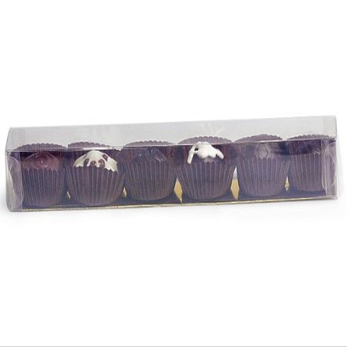 2 pc MEDIUM Clear Truffle Boxesw/Gold Bottom 8-1/16x1-1/4x1-3/16" (2 unit, 25 pack per unit.)