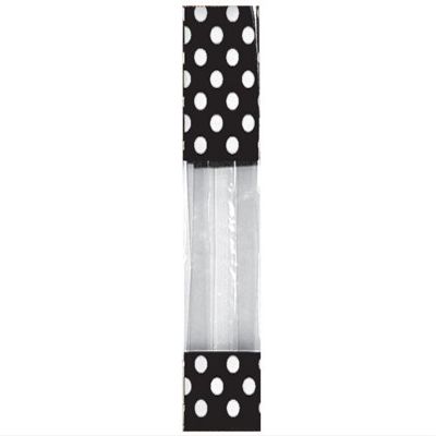 BLACK & WHITE DOTS DesignerCello Bags 2x1-7/8x9-1/2" 1.85 mil (2 unit, 100 pack per unit.)