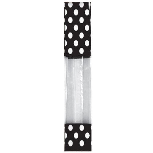 BLACK & WHITE DOTS DesignerCello Bags 2x1-7/8x9-1/2" 1.85 mil (2 unit, 100 pack per unit.)