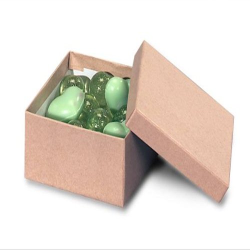 3-1/2x3-1/2x1-7/8" BROWN KRAFTJewelry Boxes w/ Non-Tarnish Cotton (1 unit, 100 pack per unit.)