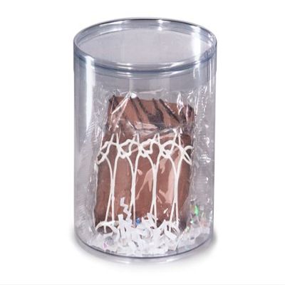 2 Pc. SMALL ROUND CLEAR ContainersCLEAR PET 4" dia. x 4" H (5 unit, 6 pack per unit.)