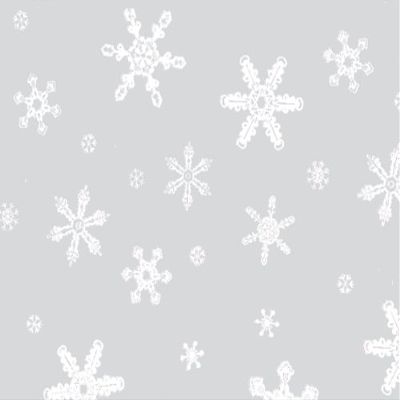 40"x100' SNOWFLAKESCello Roll 1.0 mil (3 unit, 1 pack per unit.)