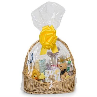 JUMBO Clear Poly Basket BagsMINI-PK 28 x 8 x 32" 1.25 mil (2 unit, 25 pack per unit.)