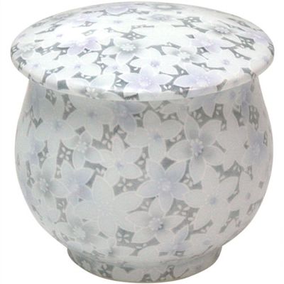 Ranchant Large Urn with Bag, Purple, 3.0 x 2.8 inches (7.5 x 7.2 cm), Kyoto Komon