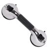 CAREX Ultra Grip Shower Grab Bar - Shower Handle and Bathroom Bar - 12 Inch Safety Bar With Dual Locking Suction Cups For Bathtubs and Showers, Chrome view 1