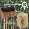 BambooMN Granulated Bamboo Charcoal Odor Absorber Bag in Decorative 4" Green and Brown Cylinder, 4 Sets view 4