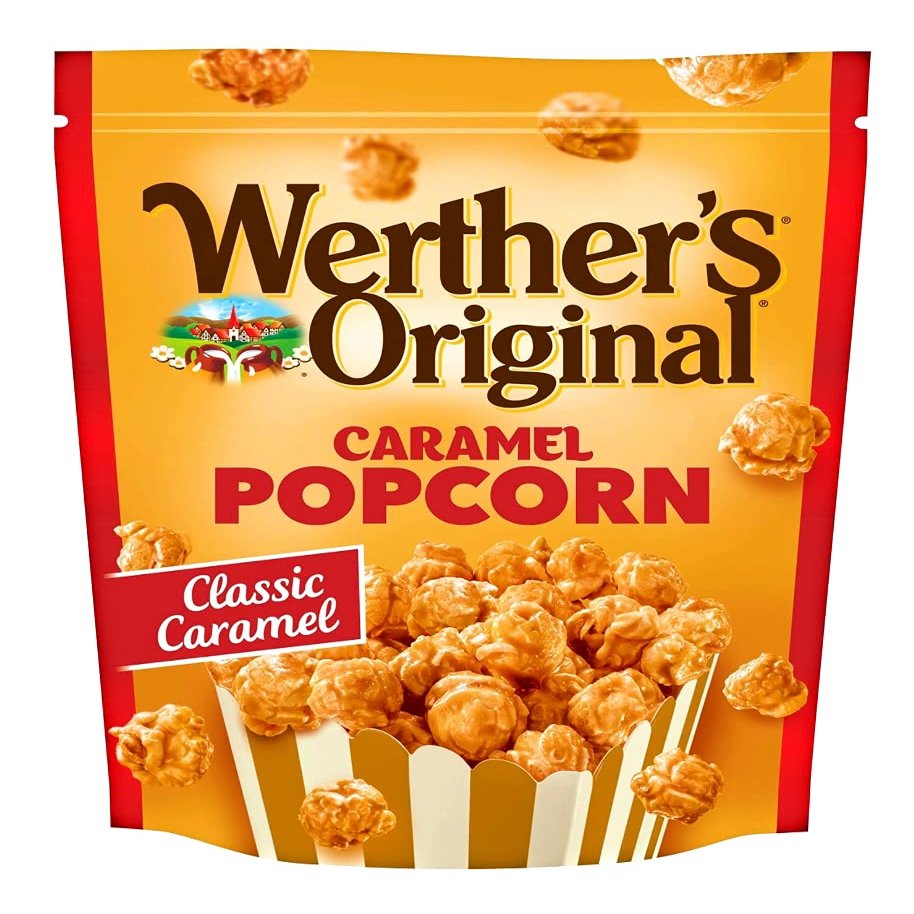 Werther's Original Caramel Popcorn, Resealable Pouch, 5.29 Oz Bag