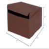 Bakery Boxes - 7x7x4" Chocolate Bakery Boxes 1 - piece Lock Corner Box - (200 Per Pack) - WRAPS - BBCH774 view 2