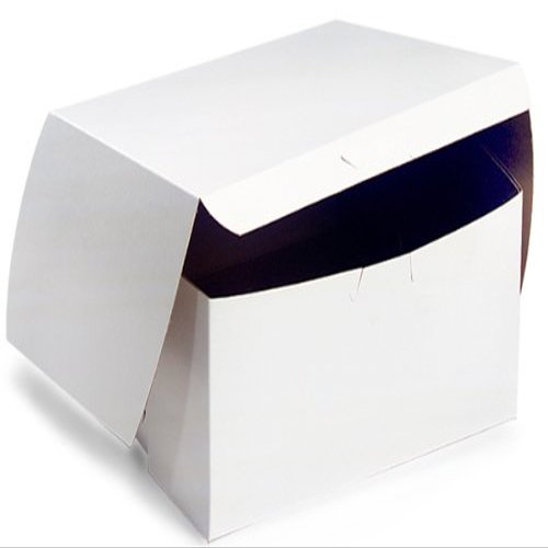 Bakery Boxes - 12x12x5" White Bakery Boxes 1 - piece Lock Corner Box - (100 Per Pack) - WRAPS - BBWH12125