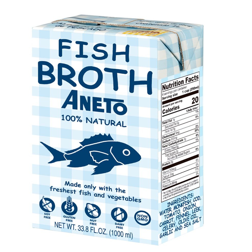 Aneto Fish Broth, 36 Ounce (Pack of 12)