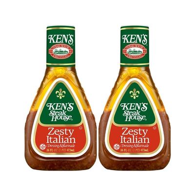 Ken's Steak House Steak House Zesty Italian Dressing, 16 Oz, Pack of 2