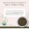 Starwest Botanicals Dried California Poppy Herb Organic - Loose Leaf, Use for Tea, Natural Herbal Blends, & Tinctures, Cut & Sifted, Certified Kosher, Non-GMO - 4 oz Pouch view 2