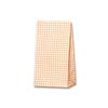 Shimojima Heiko 002698000 Paper Bags, Gusset, Fancy Bag, K4, Bleached, Gingham, Orange, 5.1 x 3.1 x 9.3 inches (13 x 8 x 23.5 cm), 50 Sheets view 1