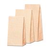 Shimojima Heiko 002698000 Paper Bags, Gusset, Fancy Bag, K4, Bleached, Gingham, Orange, 5.1 x 3.1 x 9.3 inches (13 x 8 x 23.5 cm), 50 Sheets view 3