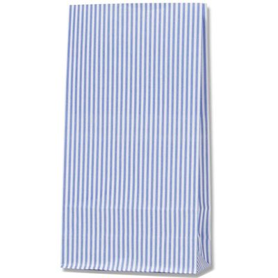 Shimojima Heiko 3080730 Paper Bags, Gusset, Fancy Bags, S3, Mono Stripe, Blue, 5.9 x 2.6 x 11.0 inches (15 x 6.5 x 28 cm), 100 Sheets