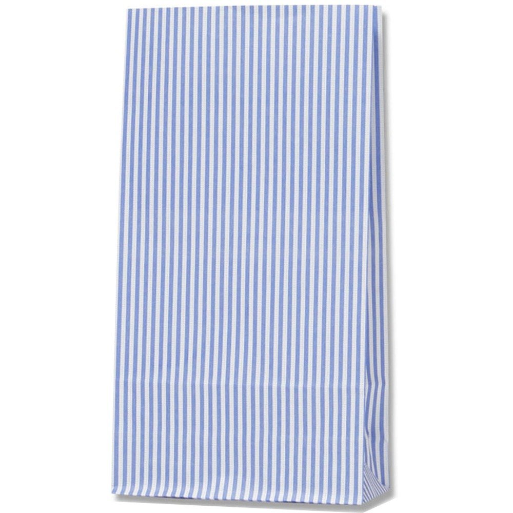 Shimojima Heiko 3080730 Paper Bags, Gusset, Fancy Bags, S3, Mono Stripe, Blue, 5.9 x 2.6 x 11.0 inches (15 x 6.5 x 28 cm), 100 Sheets