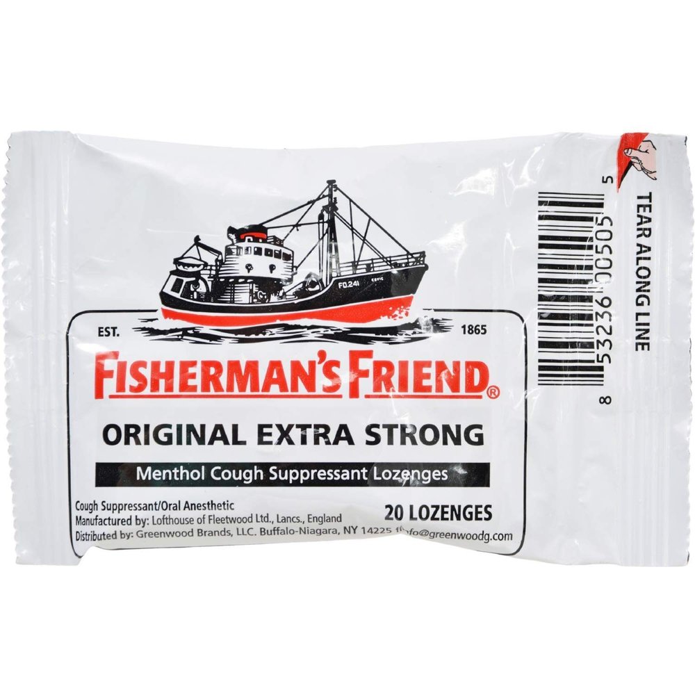 FISHERMANS FRIEND 20 LOZENGES 10MG ORIGINAL EXTRA STRONG (pack of 6)