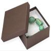 3-1/2x3-1/2x1-1/2 CHOCOLATE KRAFTJewelry Box w/ Non-tarnish Cotton (1 unit, 100 pack per unit.)