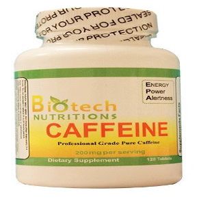 Biotech Nutritions - Biotech Nutritions Caffeine Maximum Potency, 200 mg, 120 tablets -