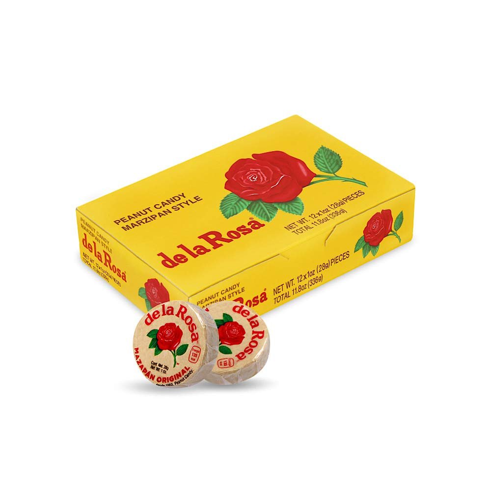 De La Rosa Mazapan, Marzipan Peanut Candy, 3 Small Boxes, 36 Pieces Total, 3 Cajas, 36 Dulces Total