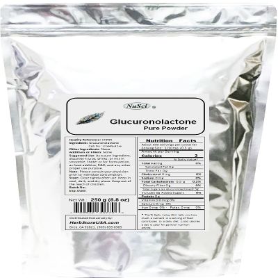 NuSci Pure Glucuronolactone Powder Alertness and Energy (250 Grams (8.8 oz))