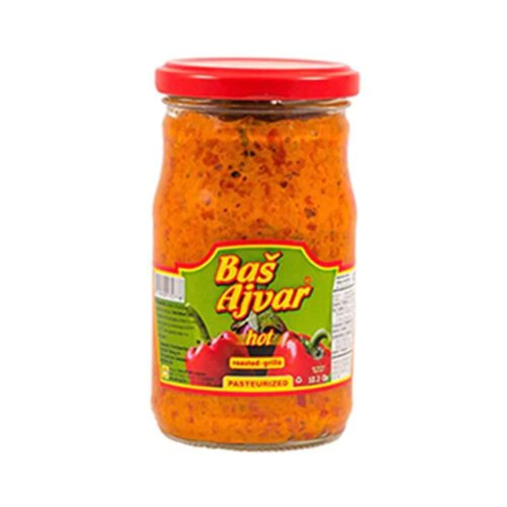 Bas Ajvar Hot Red pepper Vegetable Spread 10.2oz