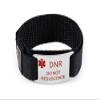 IdTagsonline DNR - DO NOT RESUSCITATE Medical ID Alert Bracelet with BLACK Adjustable wristband. view 1