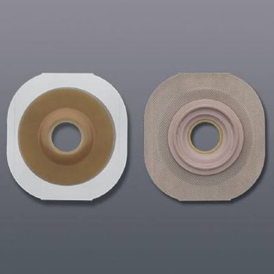 FlexTend Colostomy Barrier Pre-Cut, Extended Wear Tape 1-3/4 Inch Flange Green Code Hydrocolloid 1 Stoma, 14904 - Box of 5
